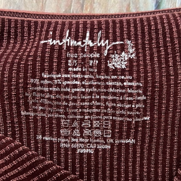 Washed Seamless Crop : washed vintage wine X-Small/Small. NWOT - Picture 7 of 7